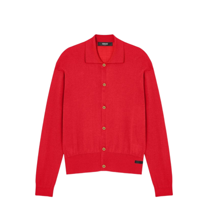 Red Silk Blend Cardigan