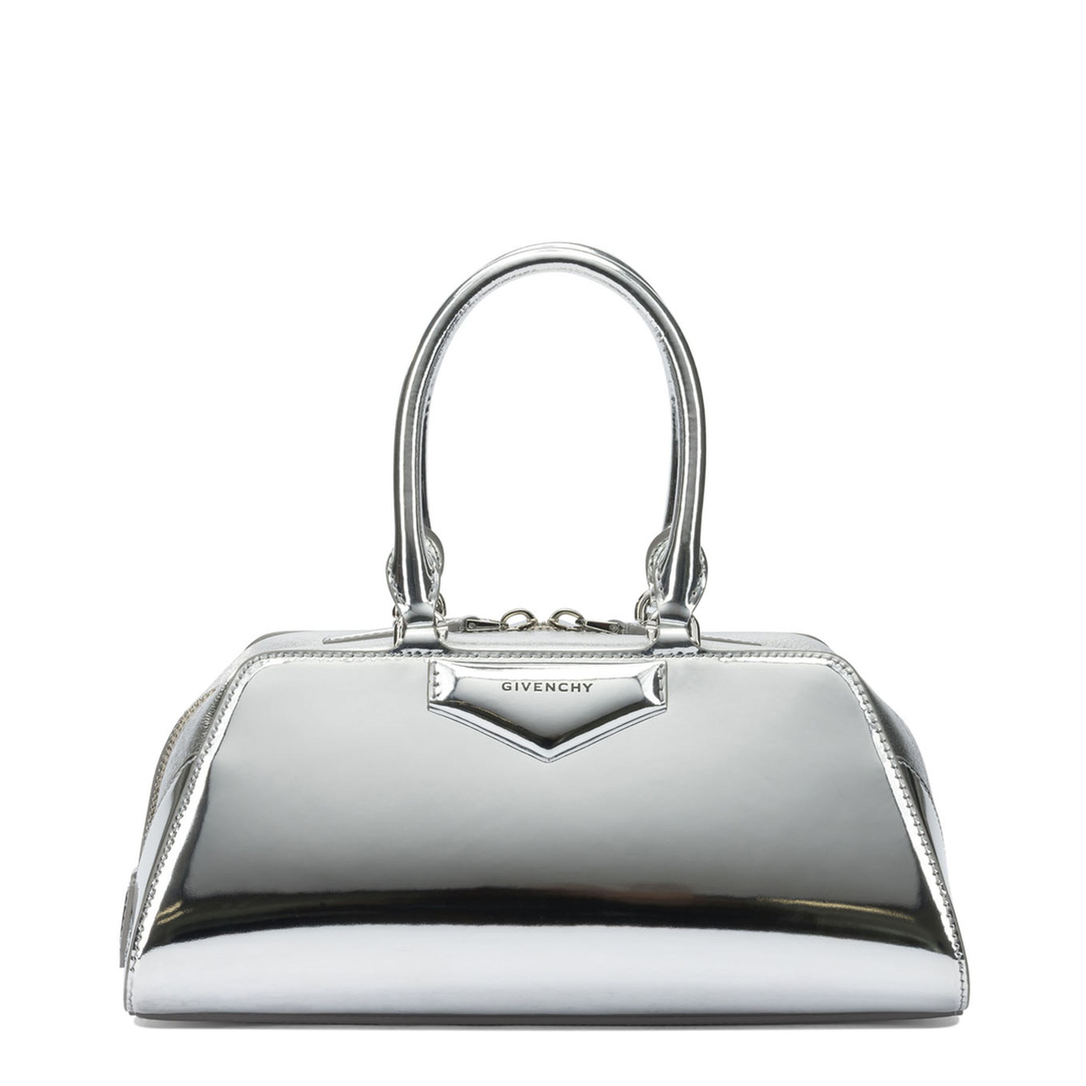 Small Antigona East-West Bag in Laminated Leather