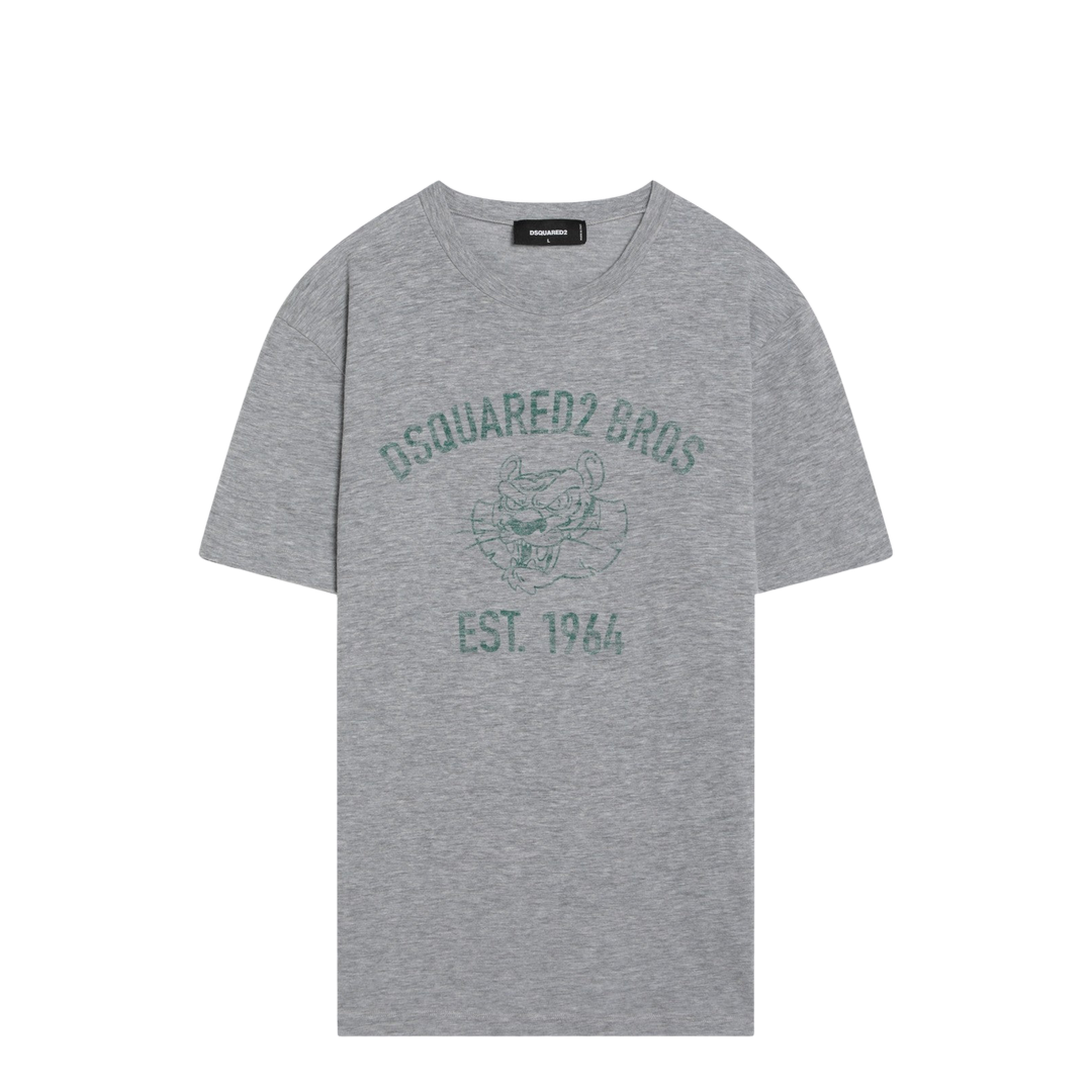 MAYFEYR - Dsquared2 - D2 Logo-Print T-Shirt - Grey - S74GD1381S22146857M
