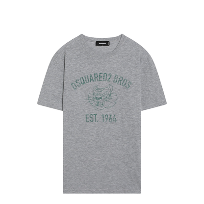 MAYFEYR - Dsquared2 - D2 Logo-Print T-Shirt - Grey - S74GD1381S22146857M