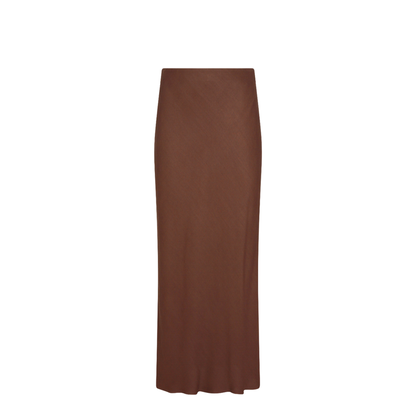 Brown Viscose Blend Skirt