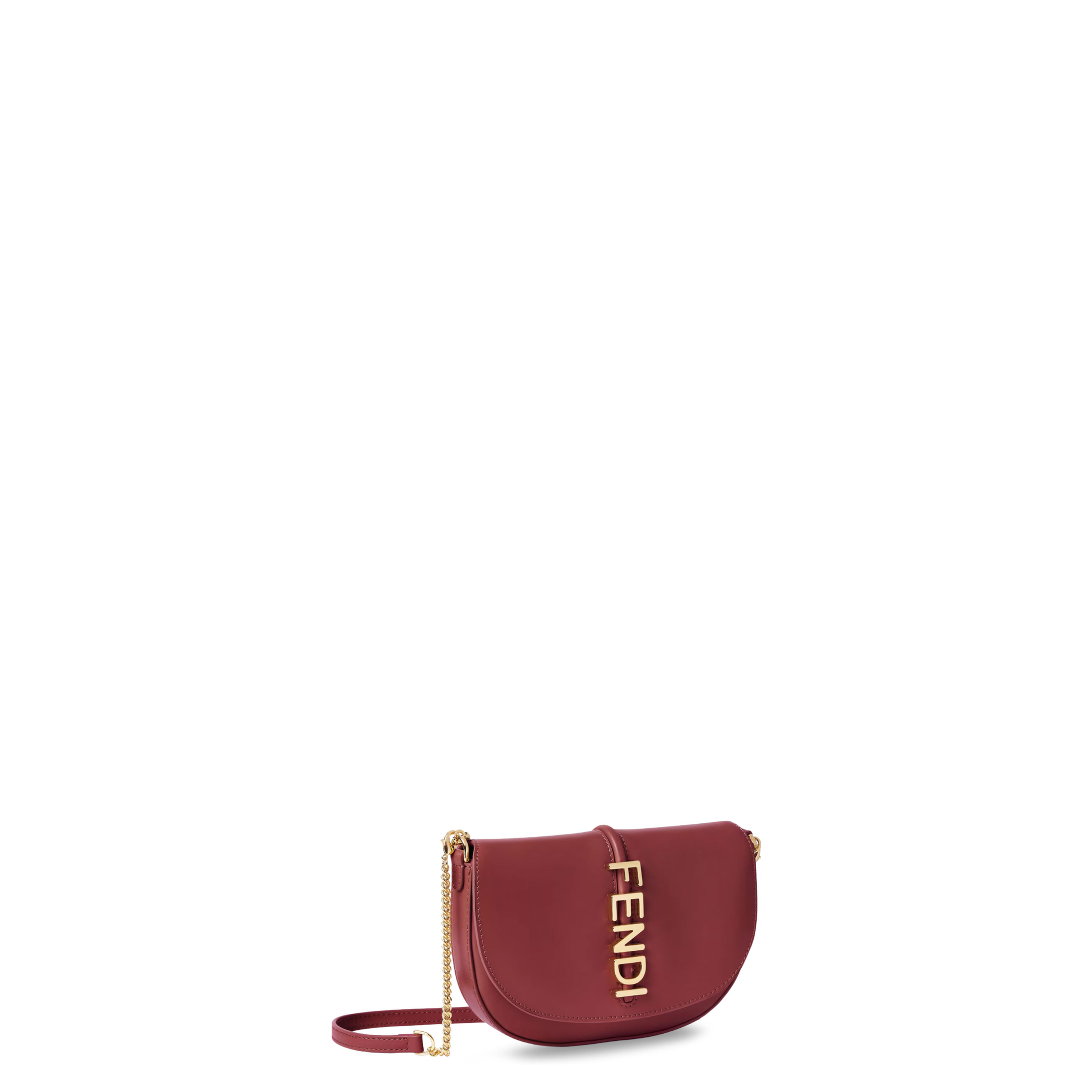 Wallet on Chain Leather Red
