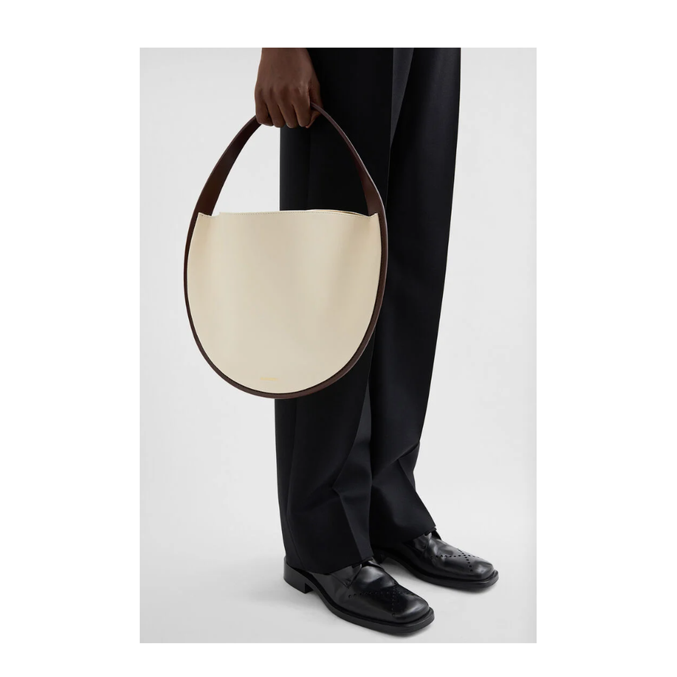 MAYFEYR - Jil Sander - Ivory Leather Pivot Shoulder Bag - J08ZH0103P9166106
