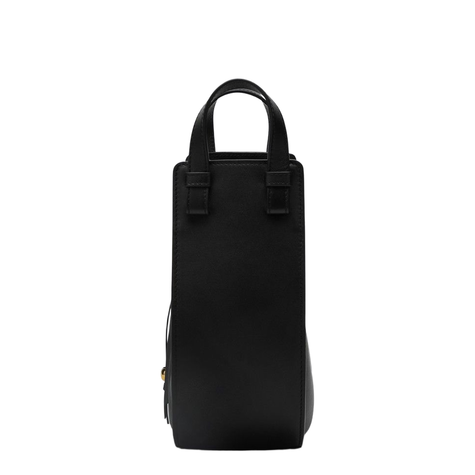 Hammock Slice Bag in Shiny Calfskin Black
