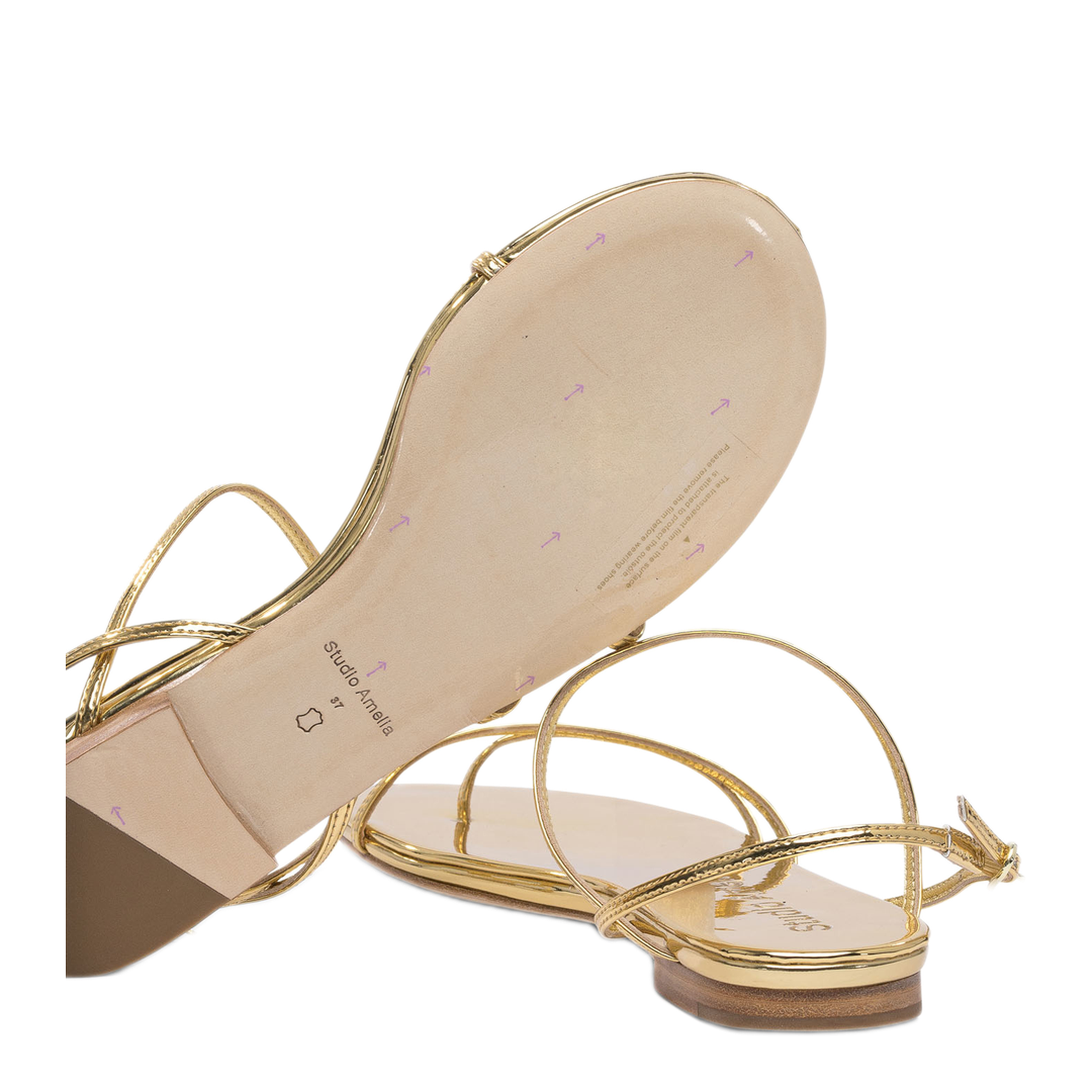 MAYFEYR - Studio Amelia - Helix Low Sandals - F860CFSHELIXFLATGLD