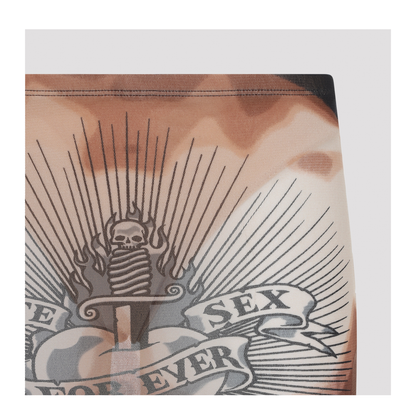 MAYFEYR - Jean Paul Gaultier - Safe Sex Tattoo Midi Skirt - 2601WSK044M026P636000