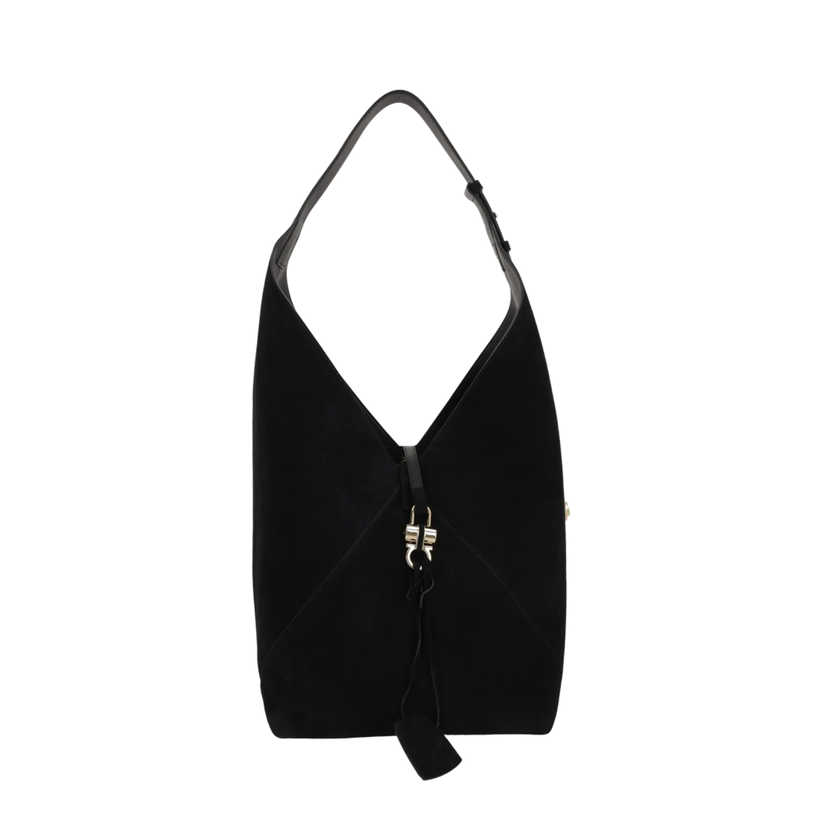 Hobo Bag in Black Suede