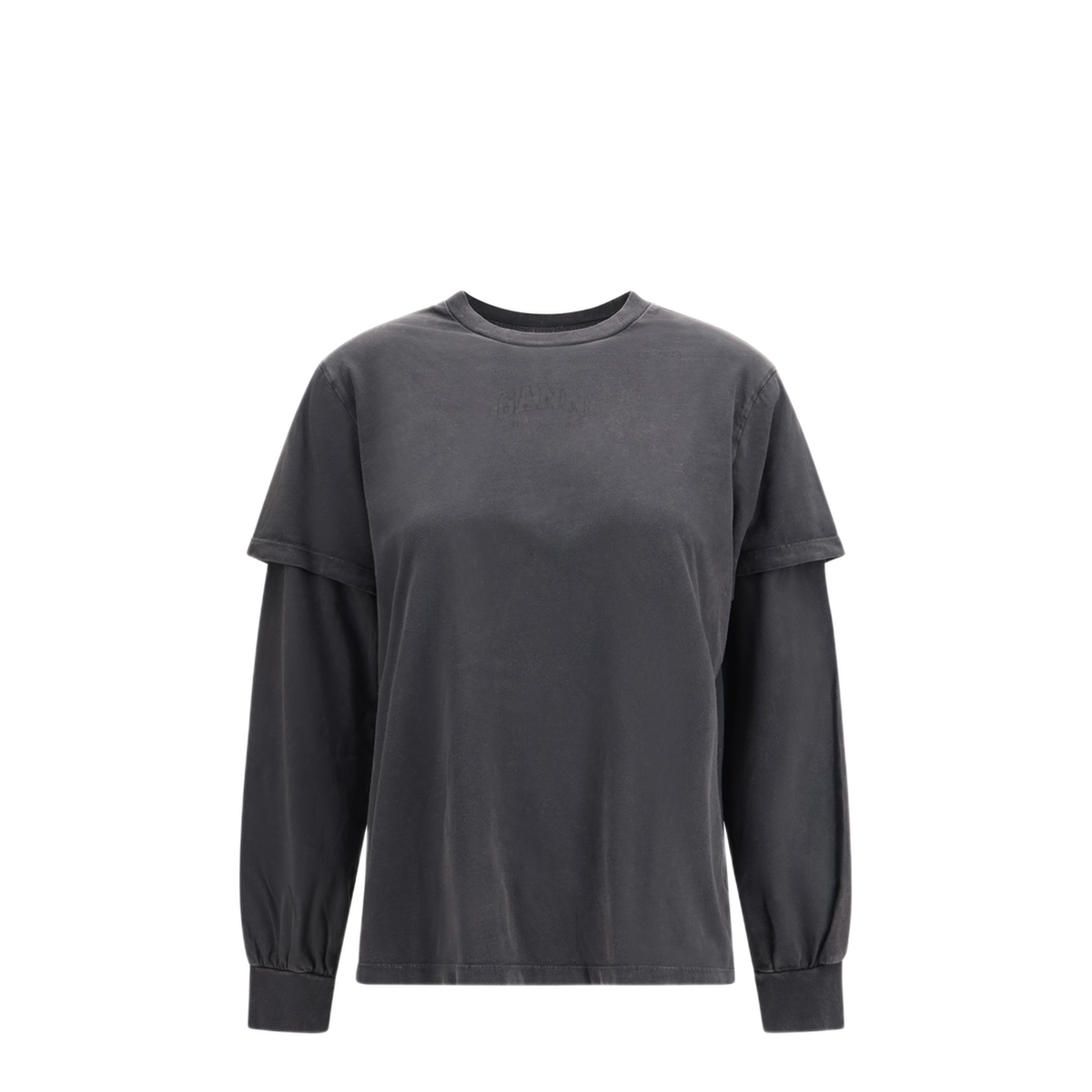 MAYFEYR - Ganni - Future Heavy Jersey Long Sleeve T Shirt - A1050266252