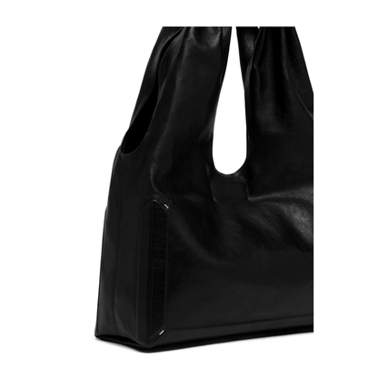 Box Bag Medium Ovine Leather Top Handle Bag - Noir