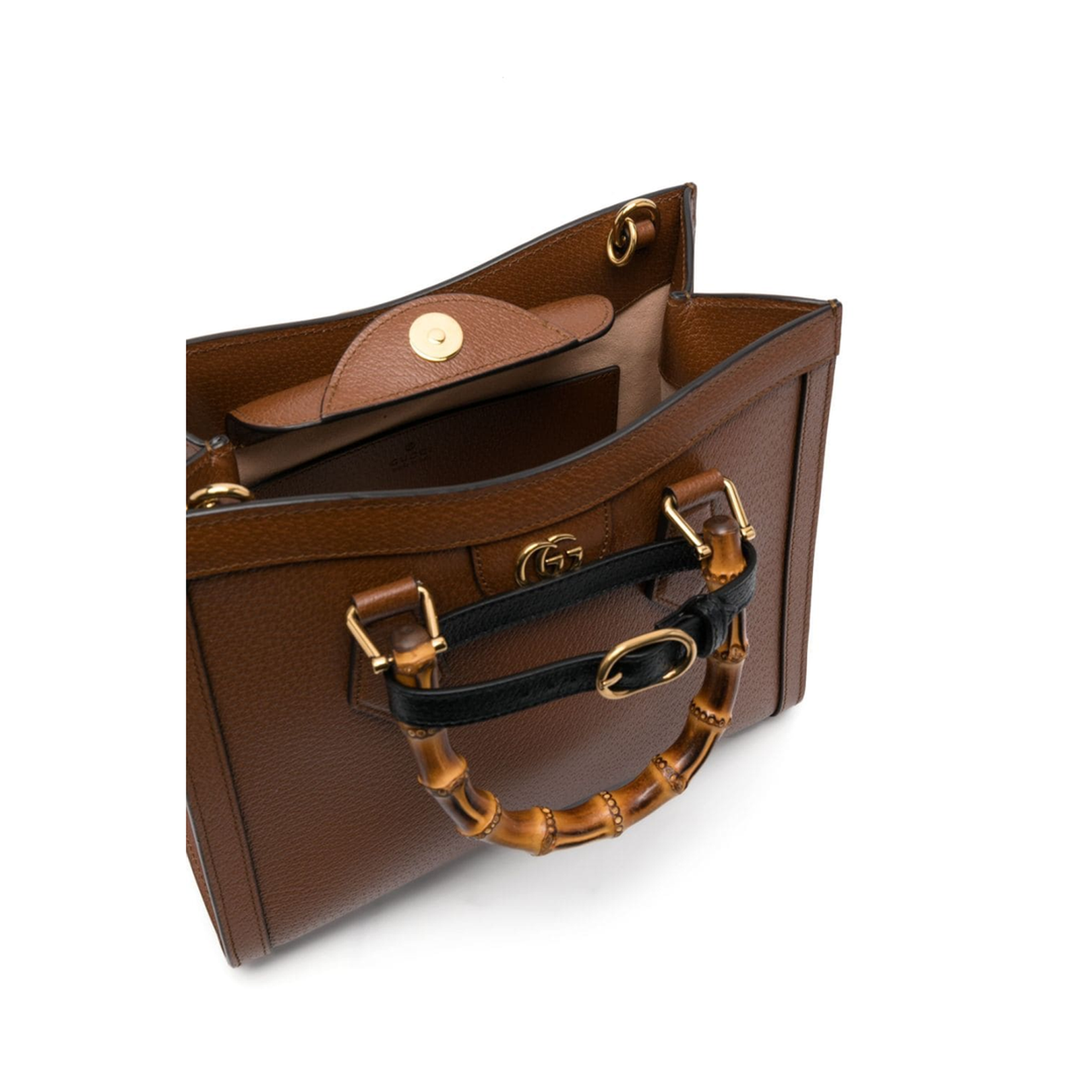 Diana Medium Leather Tote Bag - Brown