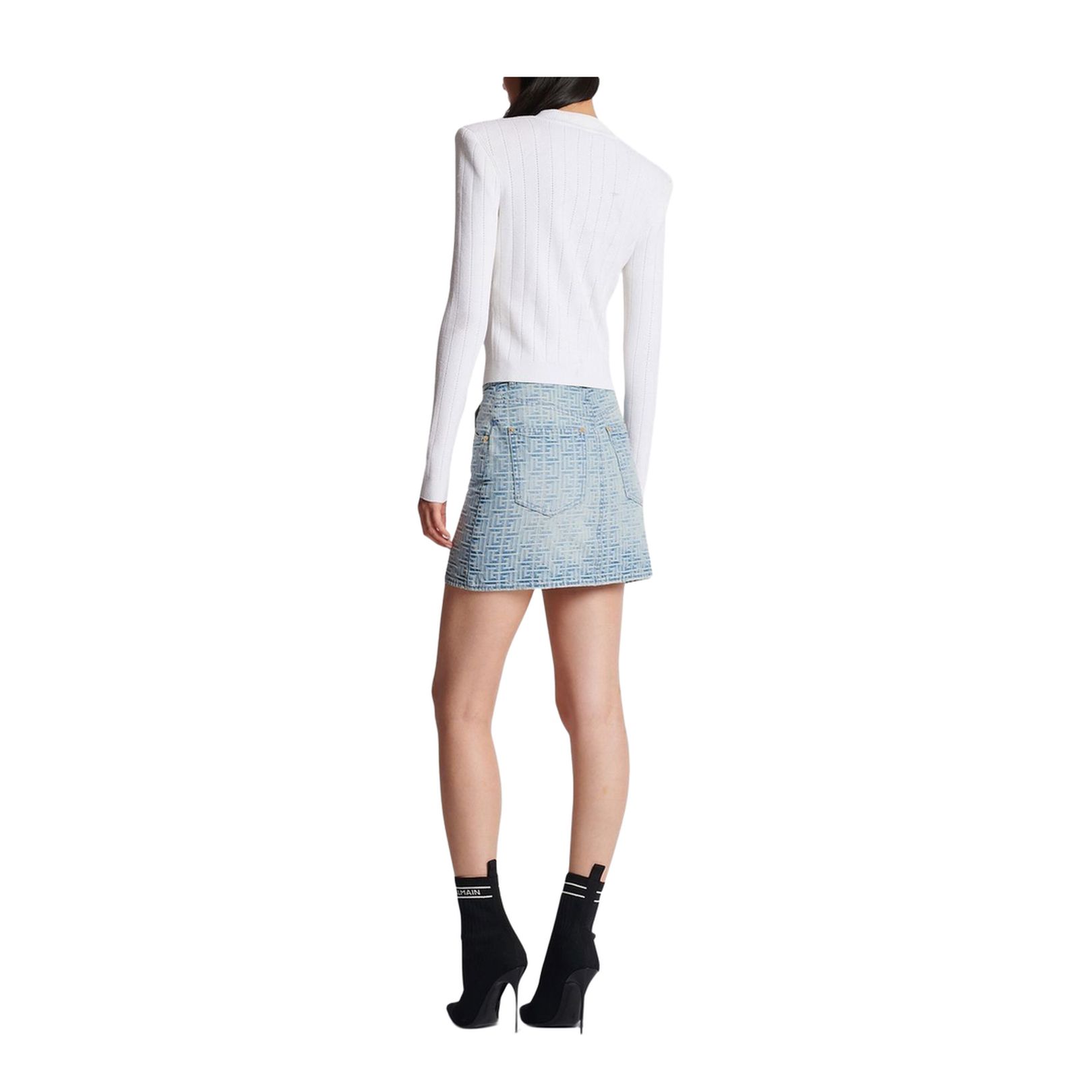 Cloud White Knitted Sweater