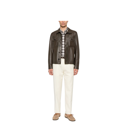 Cotton Blend Checked Shirt
