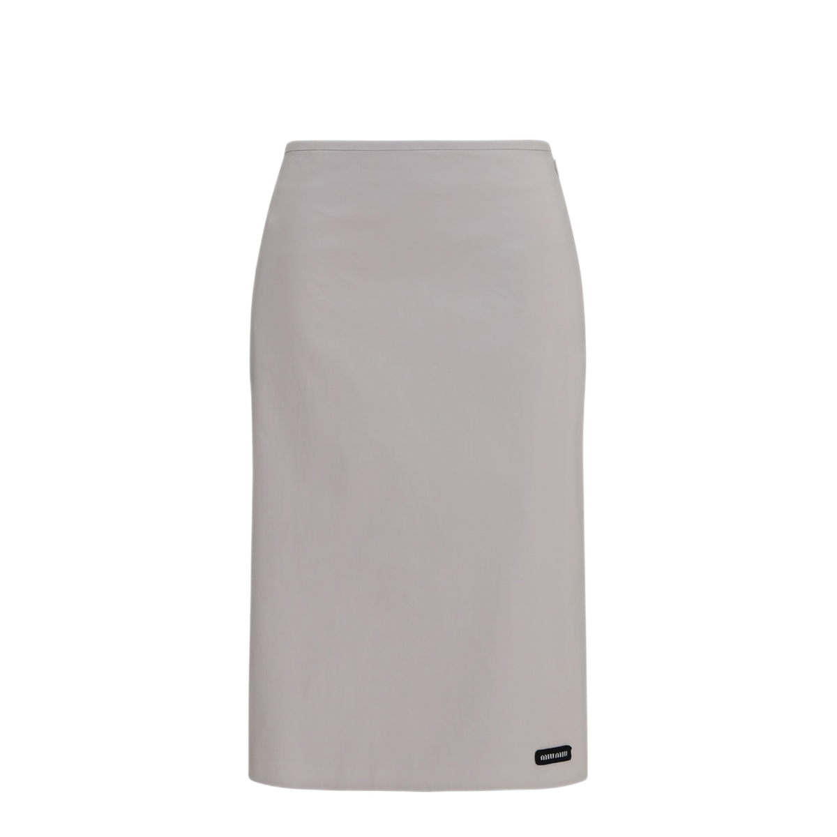 Stretch Cotton Blend Midi Skirt