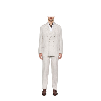 Linen Double-breasted Suit