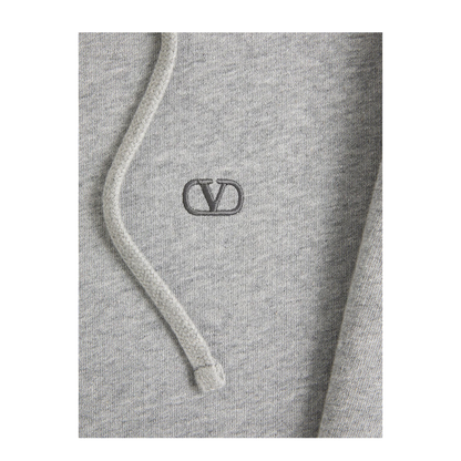 MAYFEYR - Valentino - Cotton Hoodie With Vlogo Embroidery - VMF30KBMN80