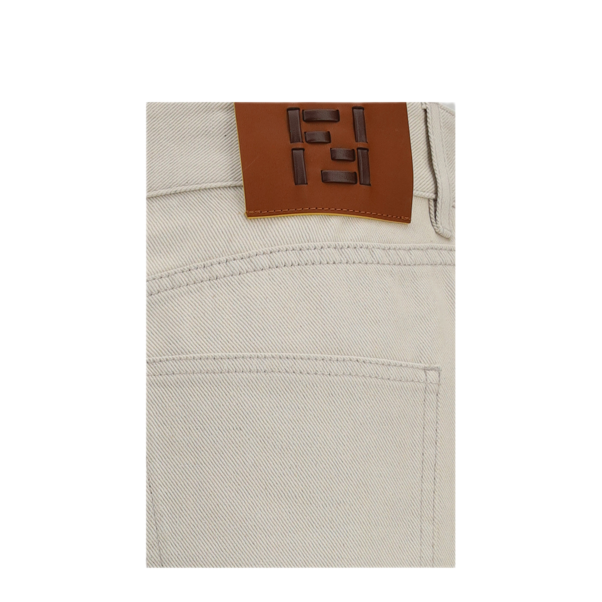 Beige Denim Trousers