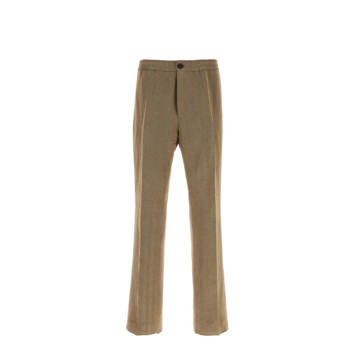 MAYFEYR - Ferragamo - Cappuccino Linen Blend Pant - 144746793679EXPRESSOSAFARI