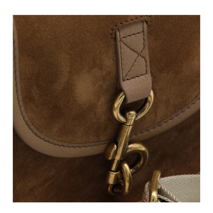 Mini B Clip Suede Messenger Bag - Hazel Brown