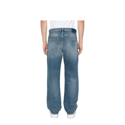 Blue Medium Wash Loose Jeans