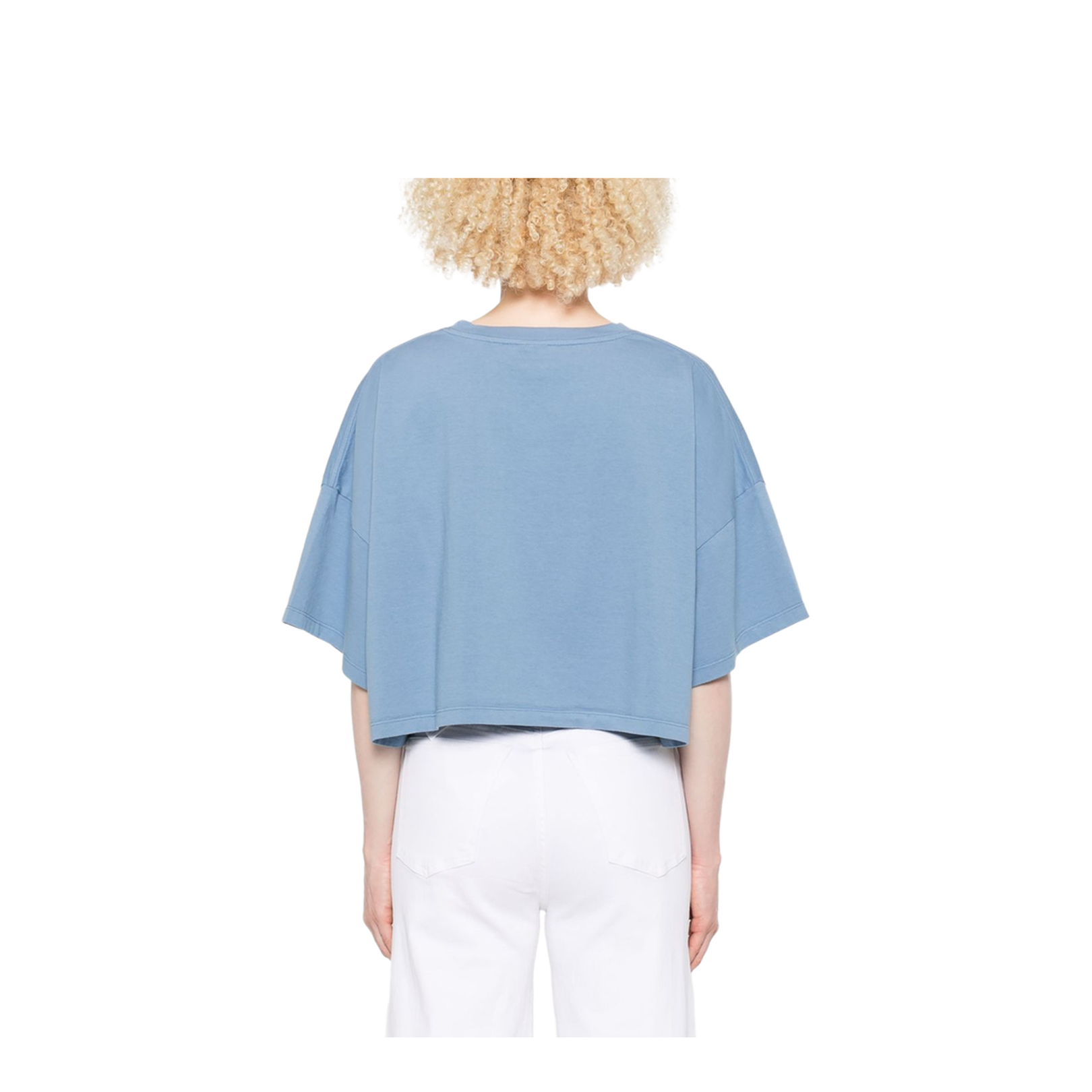 Cropped Boxy Logo T-Shirt in Cotton Jersey