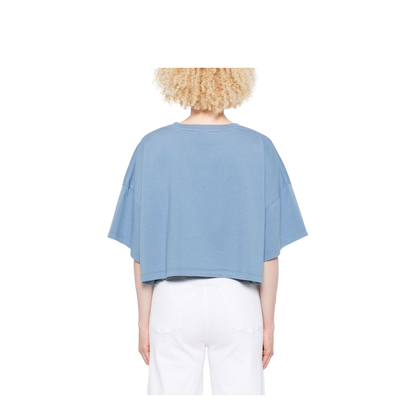 Cropped Boxy Logo T-Shirt in Cotton Jersey