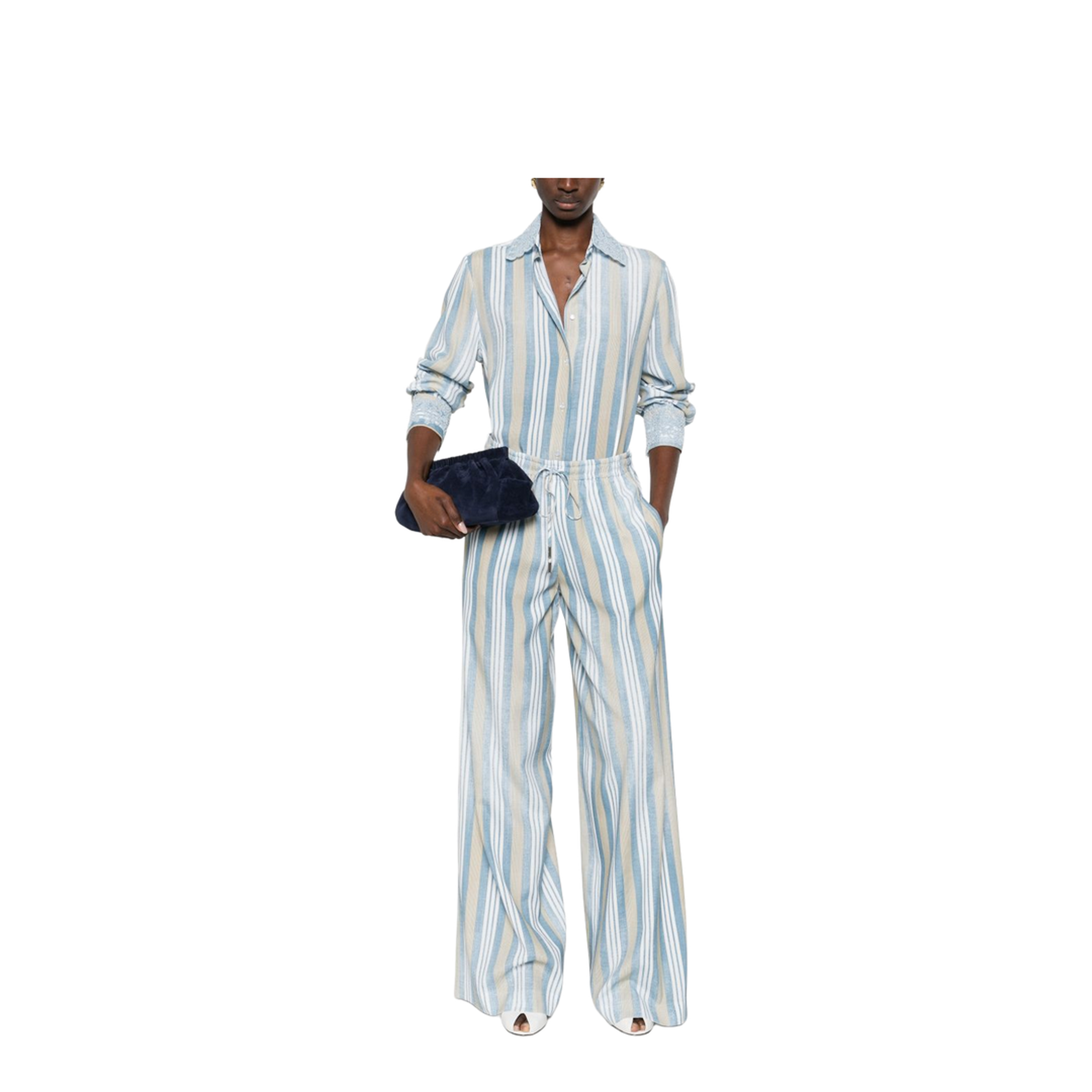 MAYFEYR - Ermanno Scervino - Trousers Clear Blue - D482P355OQNS4807