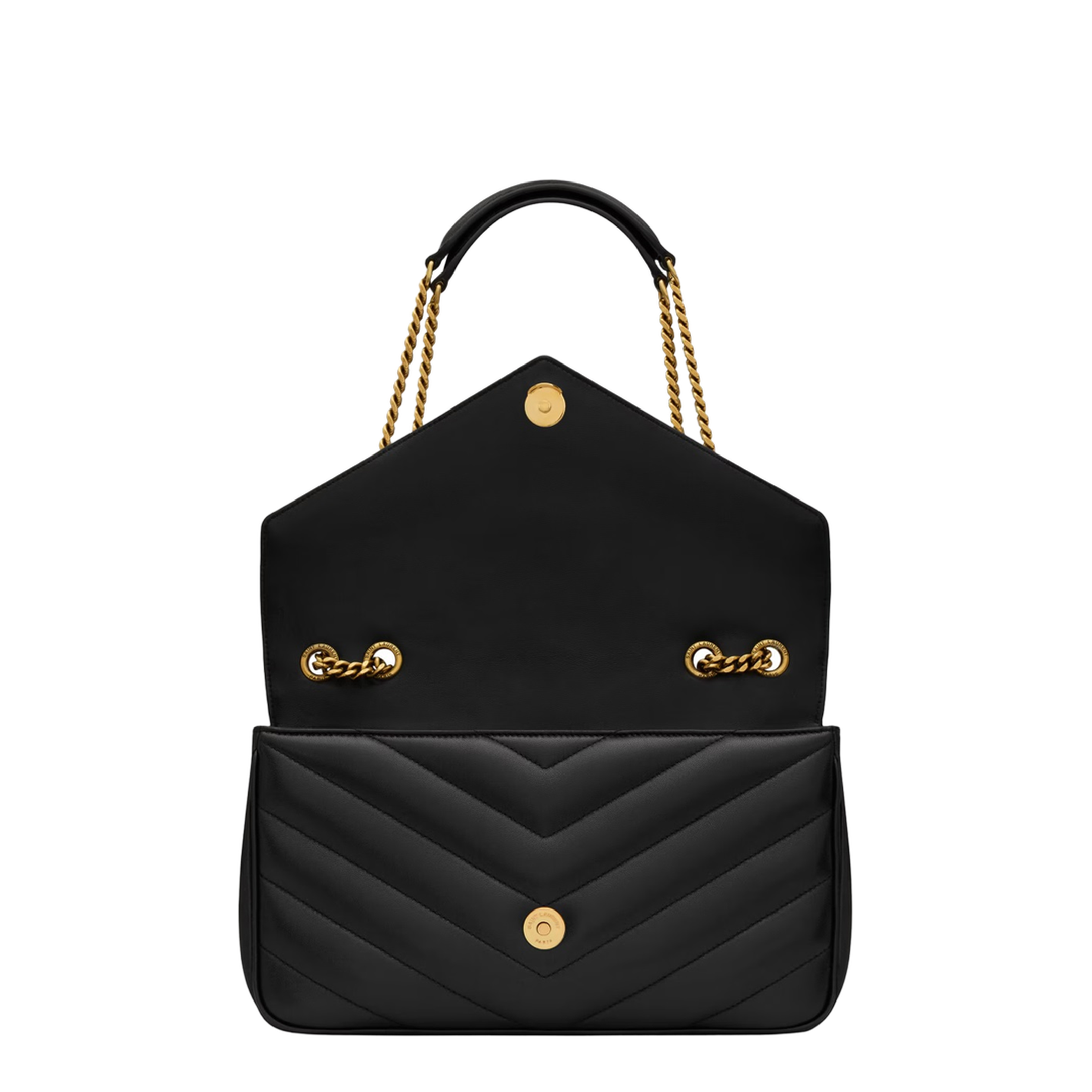 LOULOU Matelassé Lambskin Medium Shoulder Bags - Black