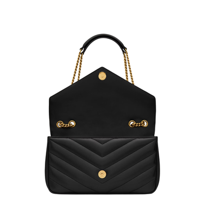 LOULOU Matelassé Lambskin Medium Shoulder Bags - Black