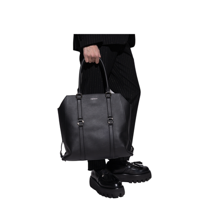 Farringdon Calfskin Shopper Bag - Black
