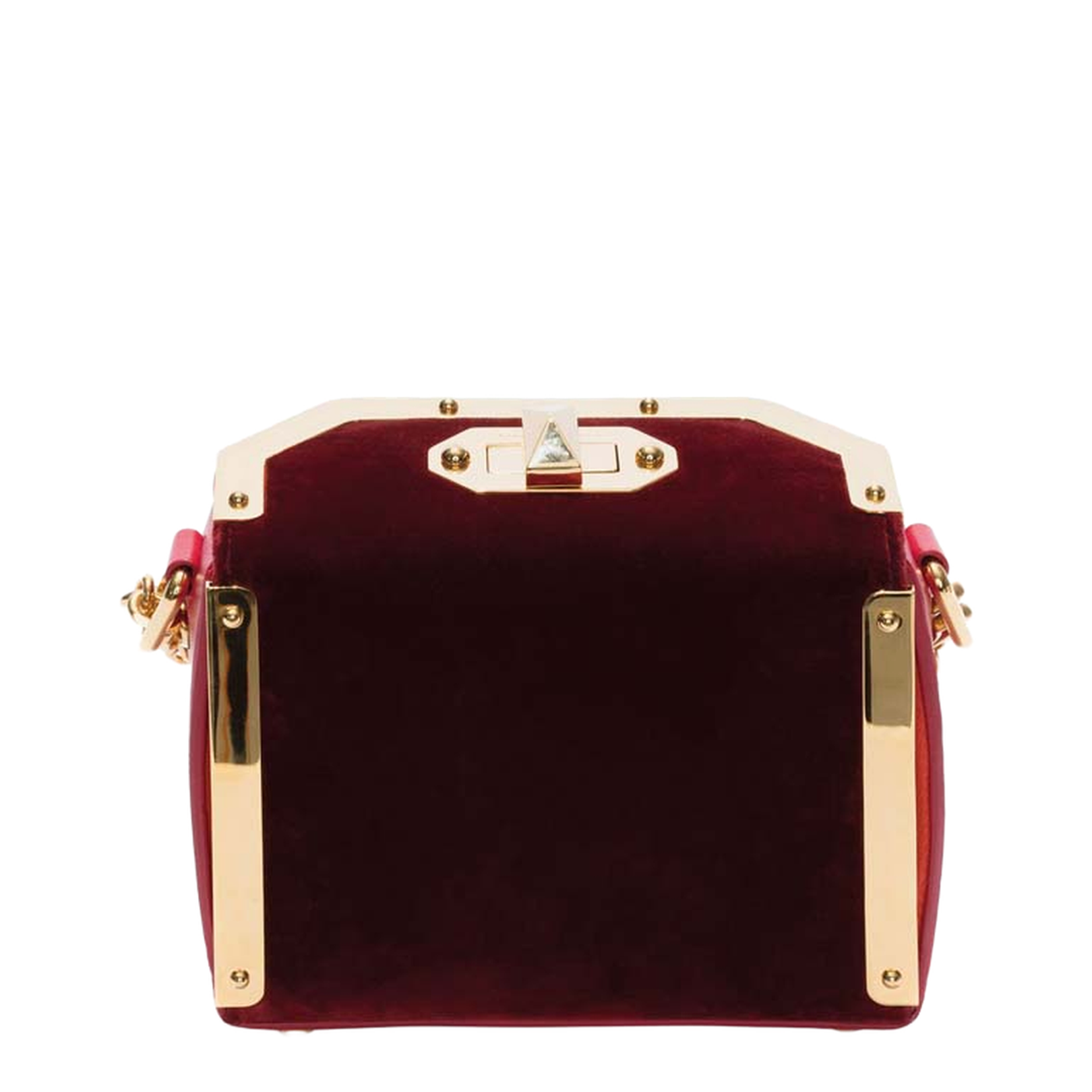Shoulder Bag with Flap and Chain