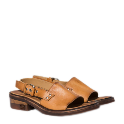 MAYFEYR - Miu Miu - Sandali 36 Cuoio - 5X677EFA0455ODF0054