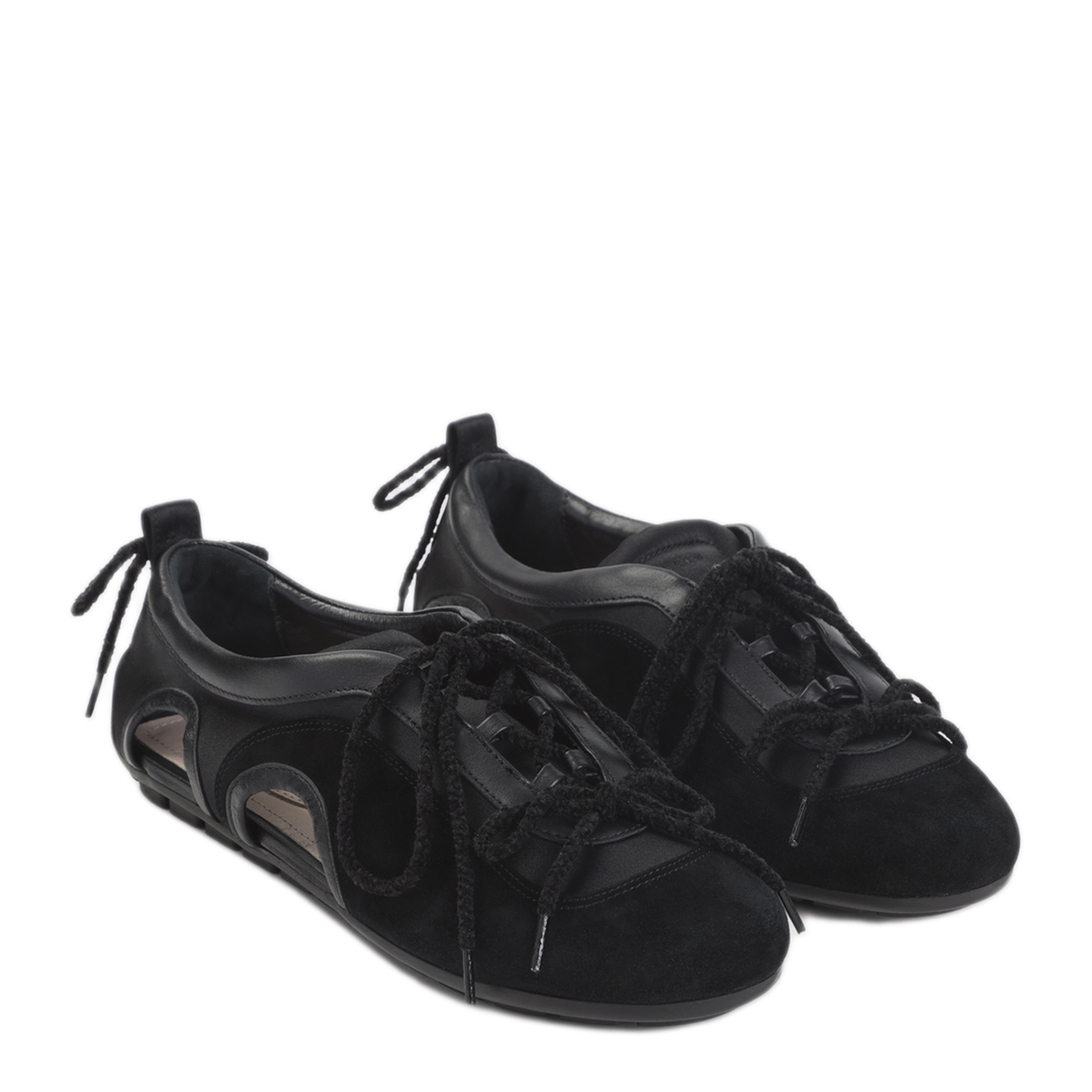 MAYFEYR - Simone Rocha - Cutout Ballerina Grip Trained Sneakers - BPT100755BLACK