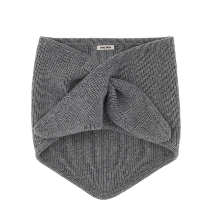 MAYFEYR - Miu Miu - Grey Wool Blend Scarf - 5FS2002F8SF0031