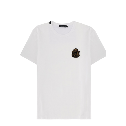 MAYFEYR - Dolce & Gabbana - T-Shirt With Heraldic Patch - G8PT1ZG7PZUW0800