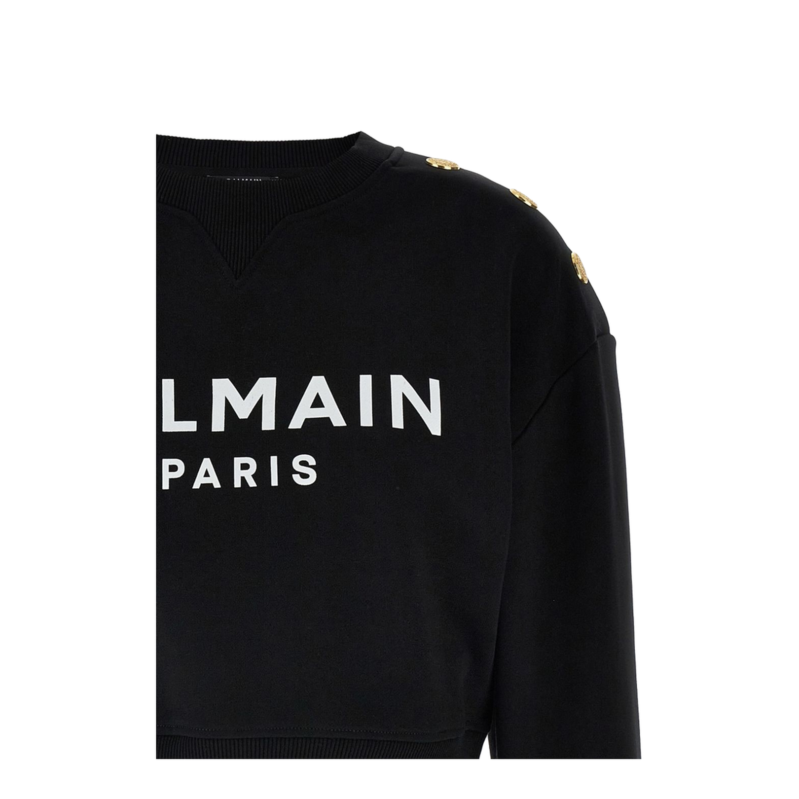 Balmain Logo Print Cotton Sweatshirt