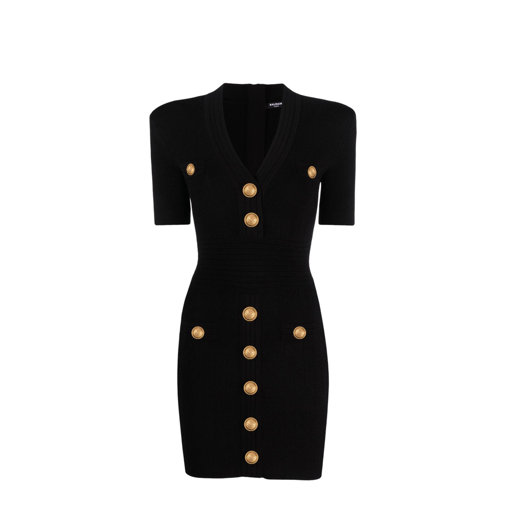 Knitted V-Necked Dress