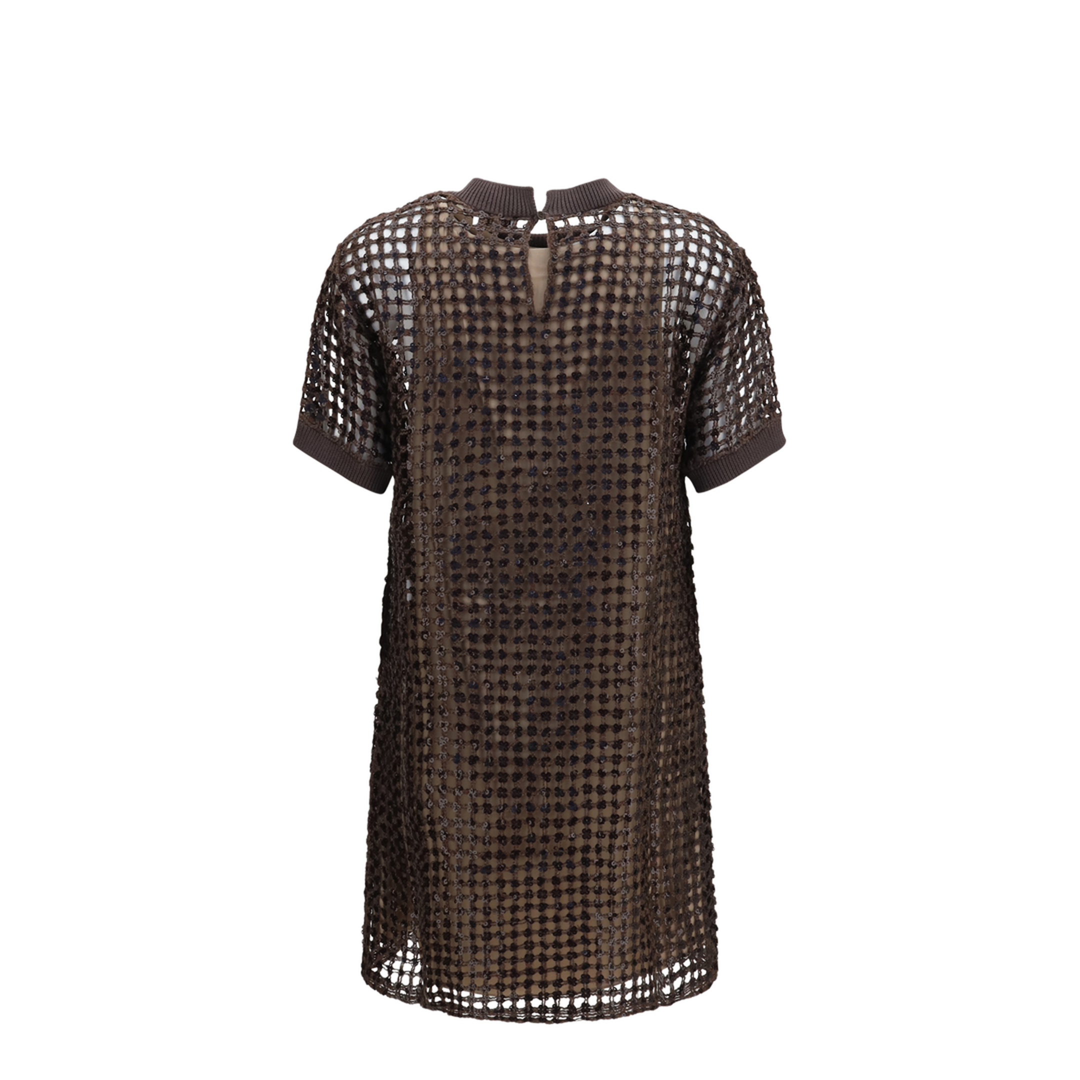 MAYFEYR - Brunello Cucinelli - Sequin Mesh Mini Dress - MCBR11A90