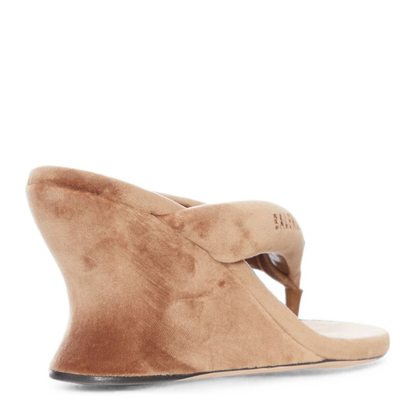 MAYFEYR - Balenciaga - Brown Velvet Thong Sandals - 876727WCDQ02602