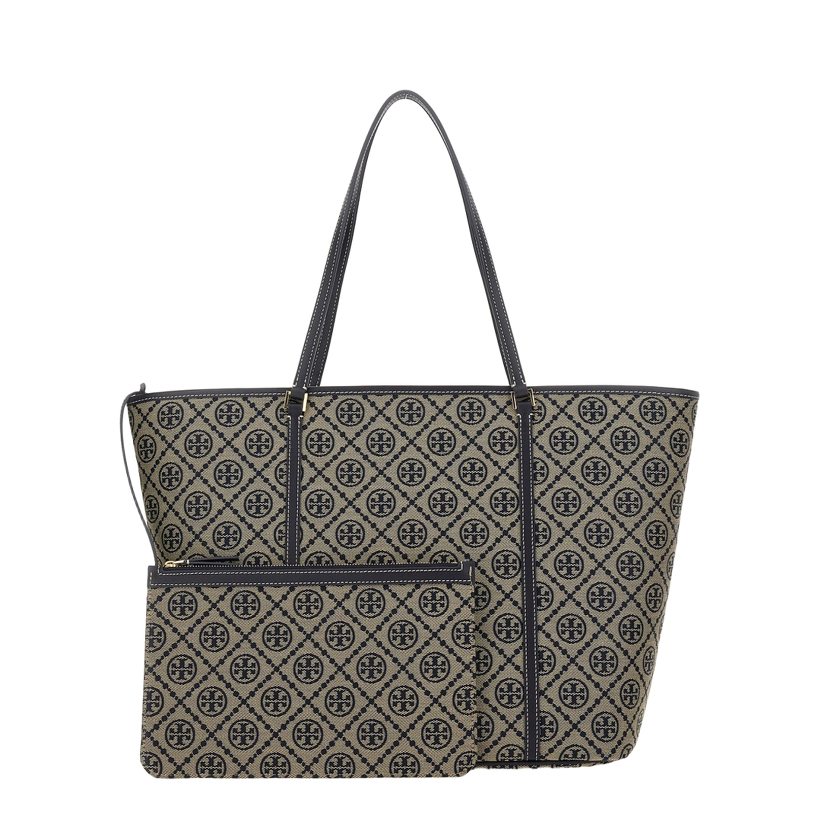 T Monogram Zip Tote Bag
