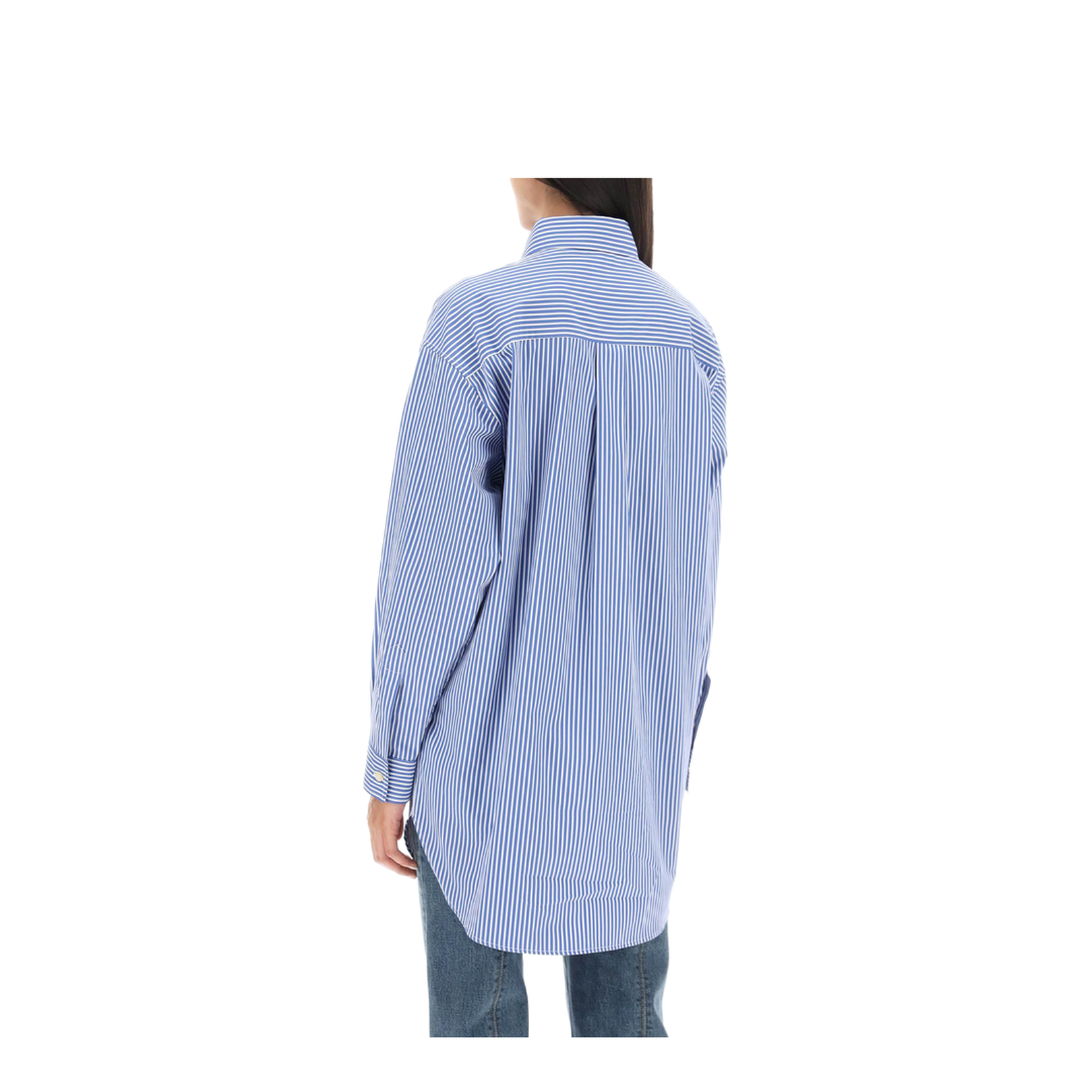 Cotton Shirt with Frontal Logo Embroidery
