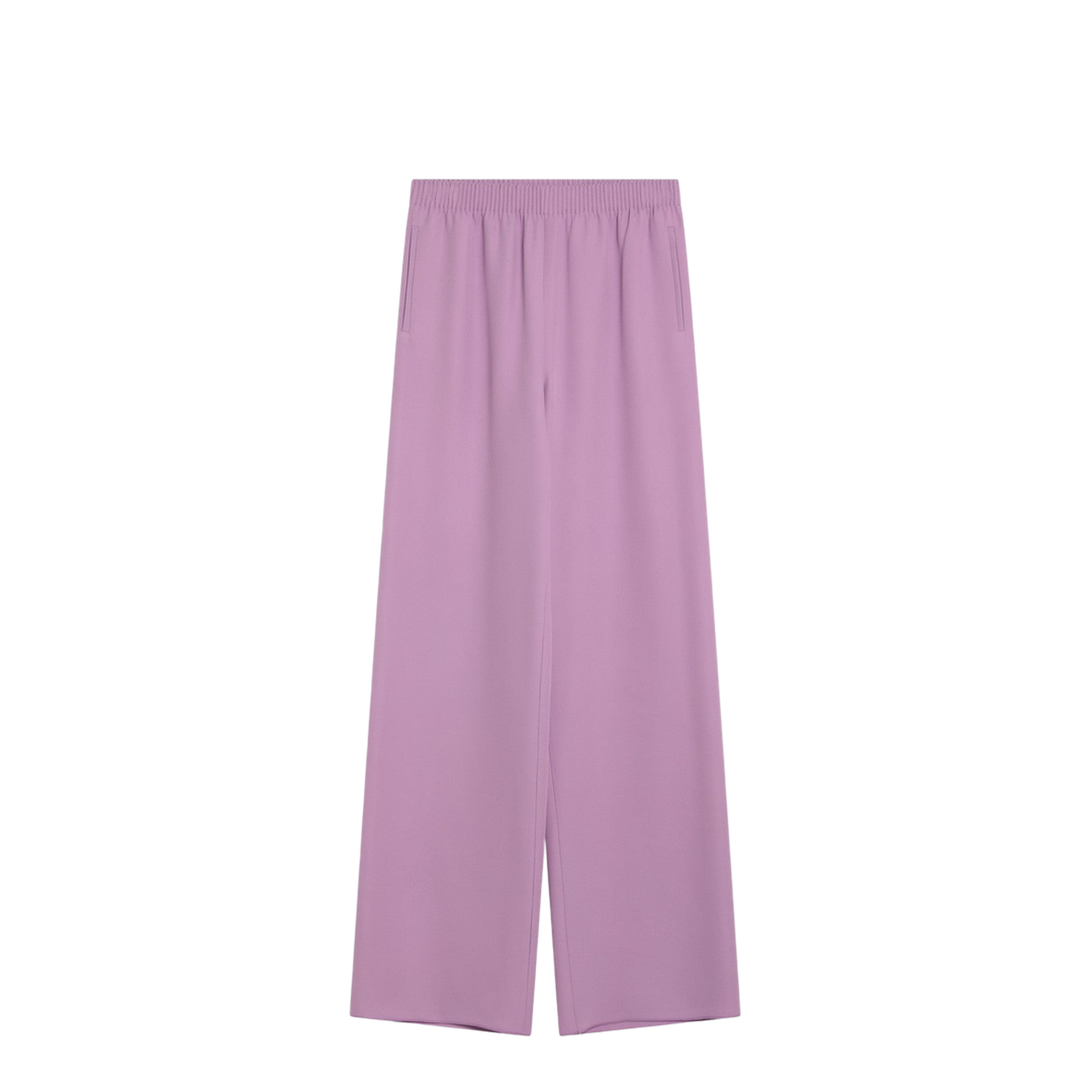 Wide Lilac Pink Silk Pants