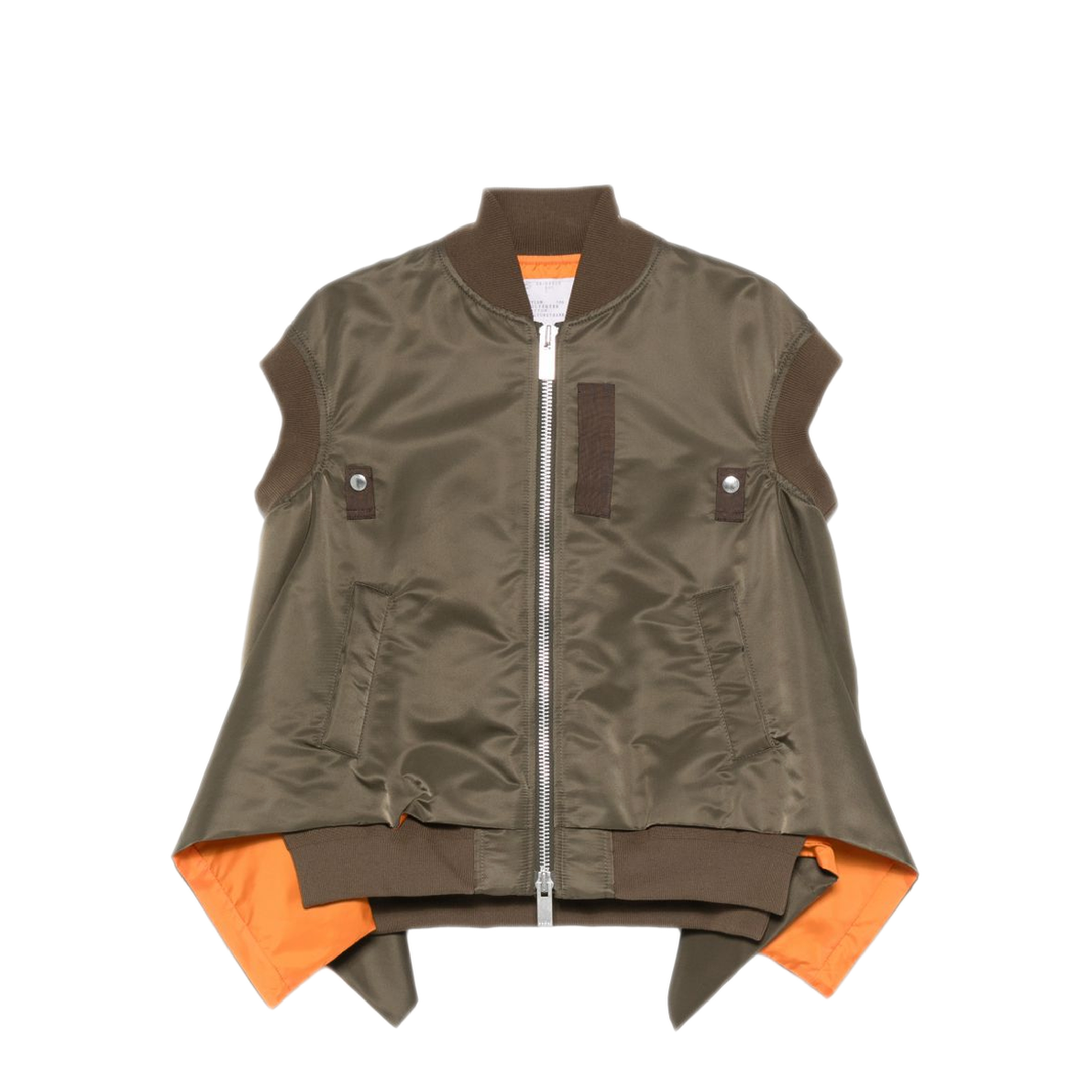 MAYFEYR - Sacai - Nylon Zipped Vest Kaki - 2608305531