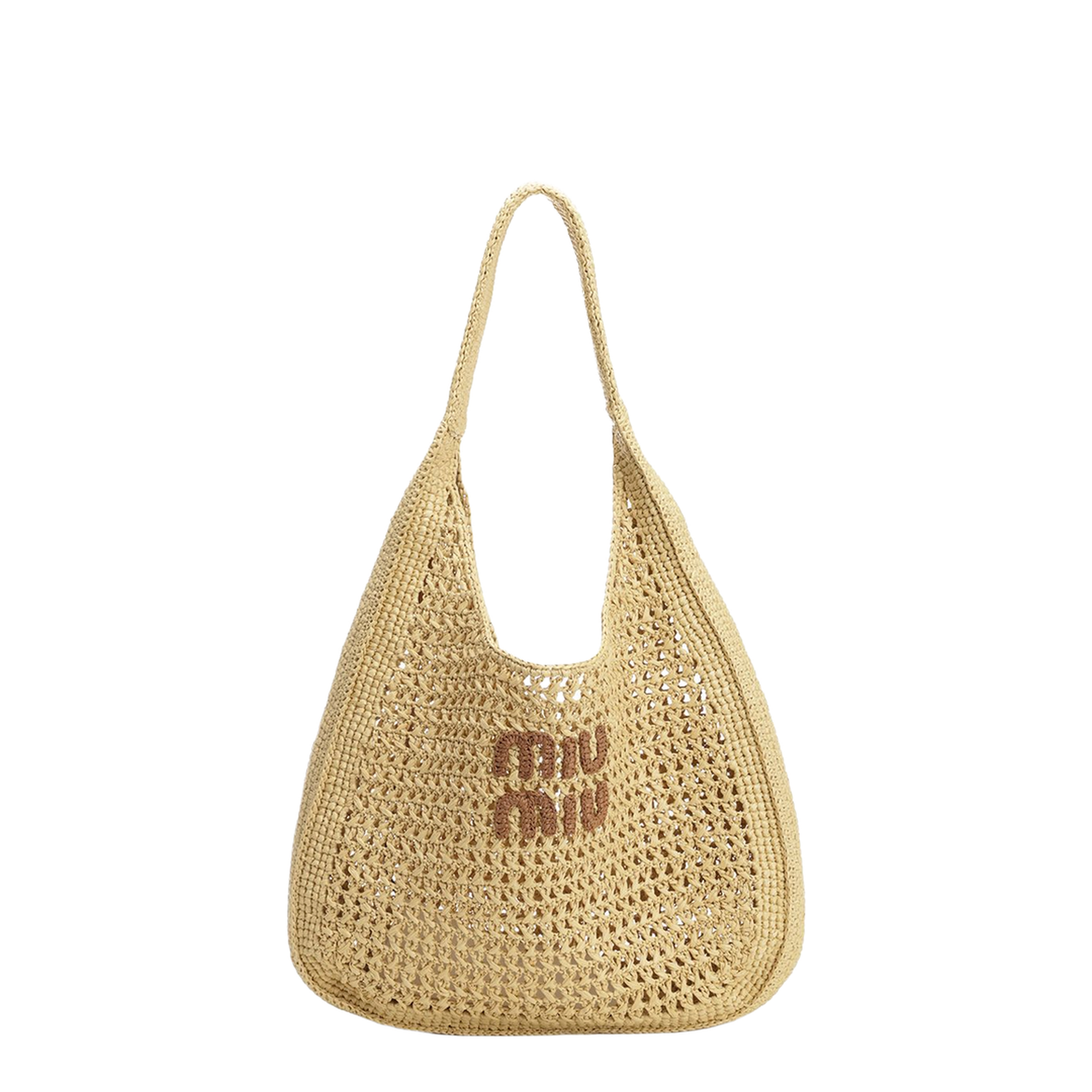 Beige Crochet Shopping Bag