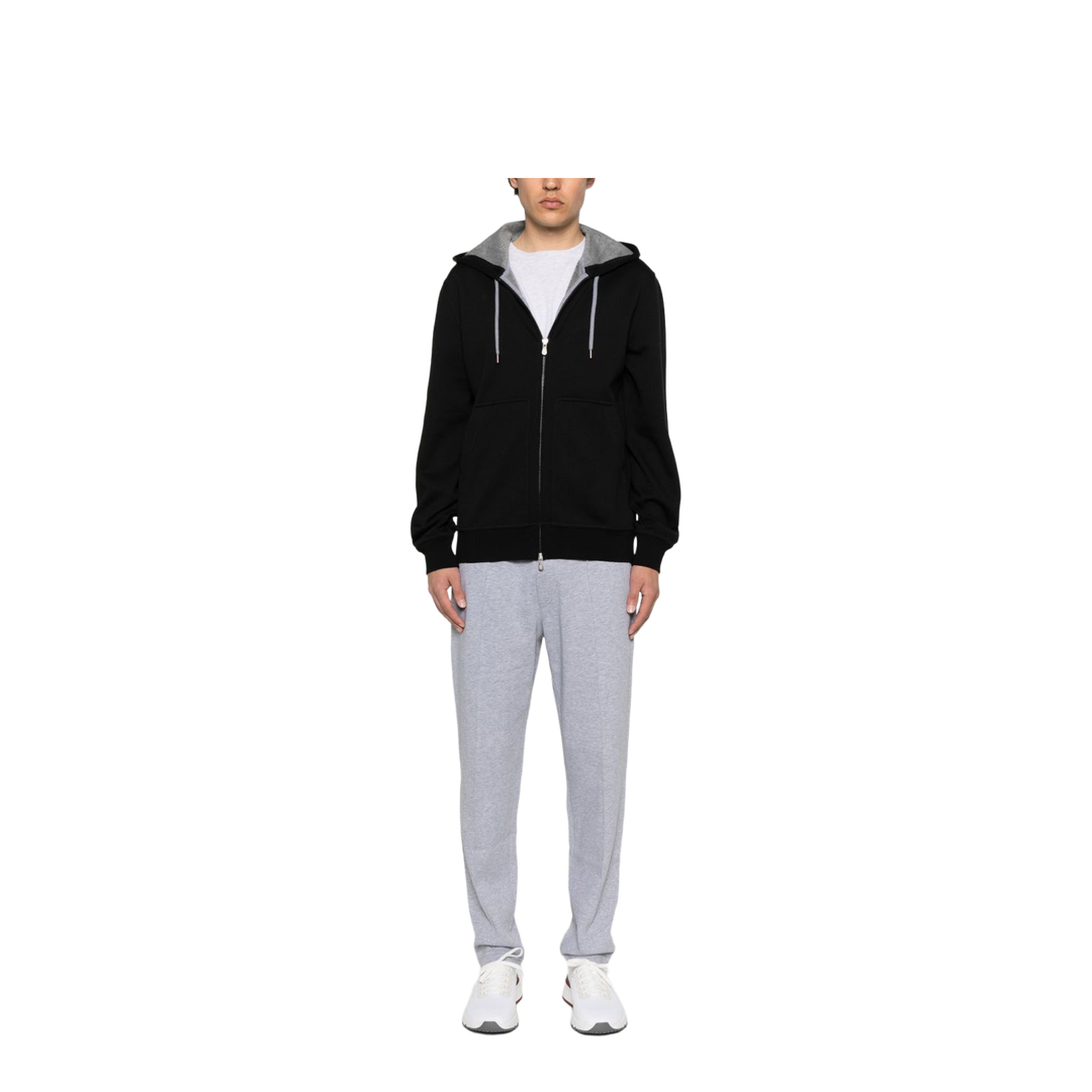 Black Front Zip Fastening Jacket