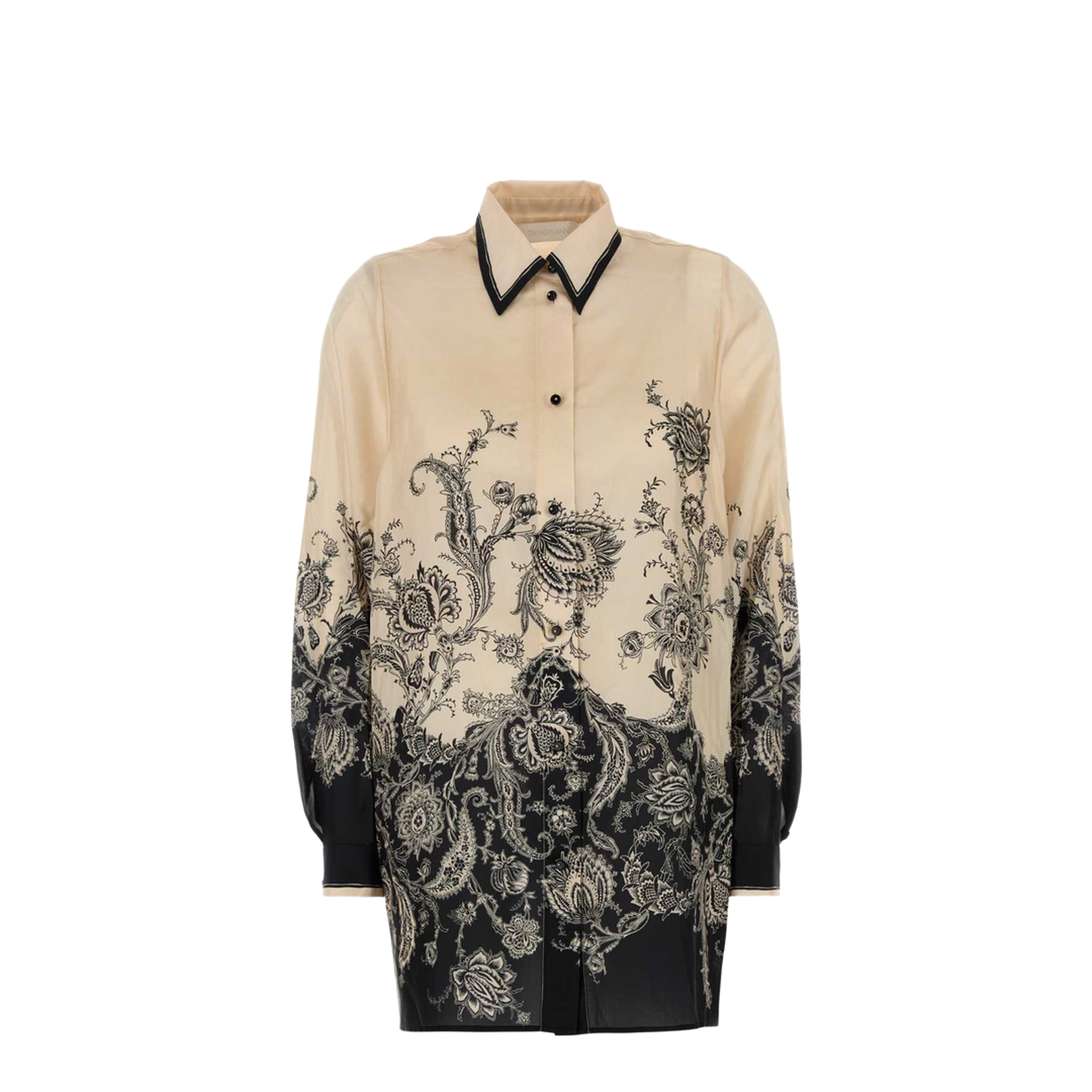 Black and Cream Rhiannon All-Over Print Shirt