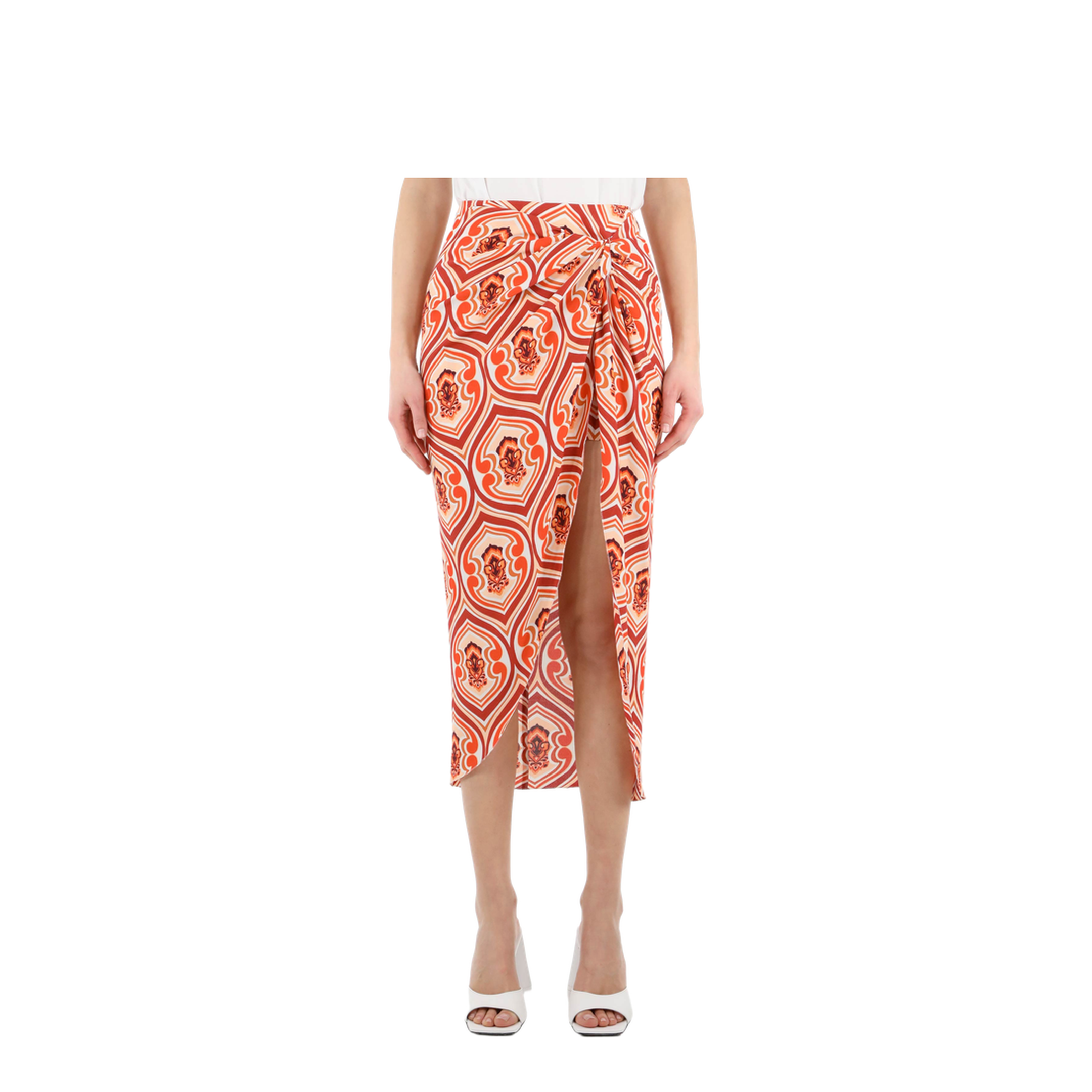 Sarong Skirt With Graphic Print