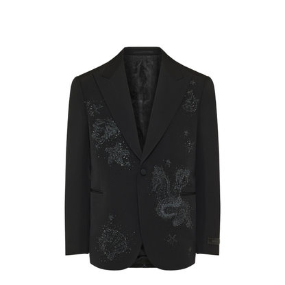 Blazer with Shimmering Crystals