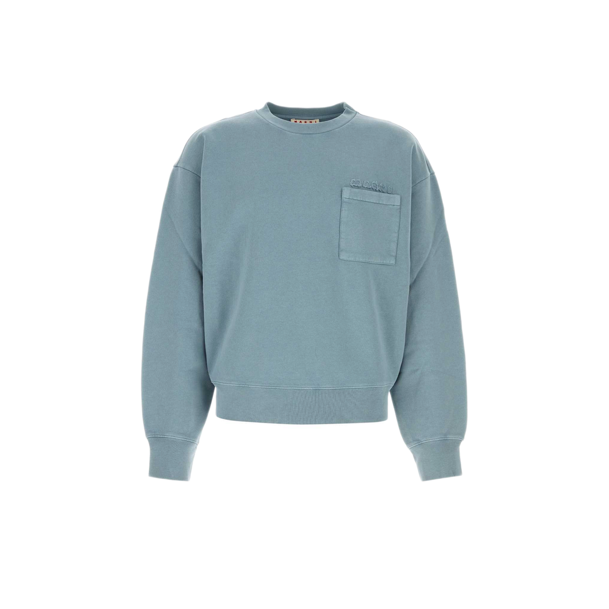 MAYFEYR - Marni - Powder Light Blue Cotton Sweatshirt - FUMU0151GXUSCY95TCB31