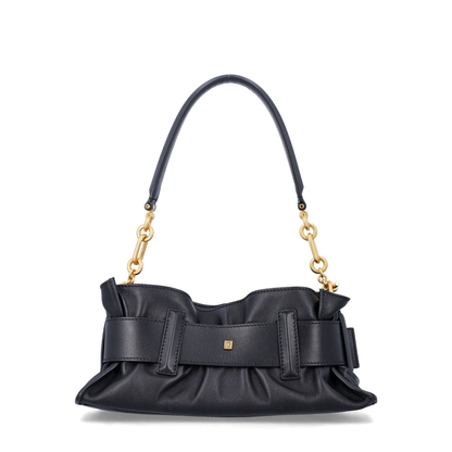 Shoulder Bag Leather Black