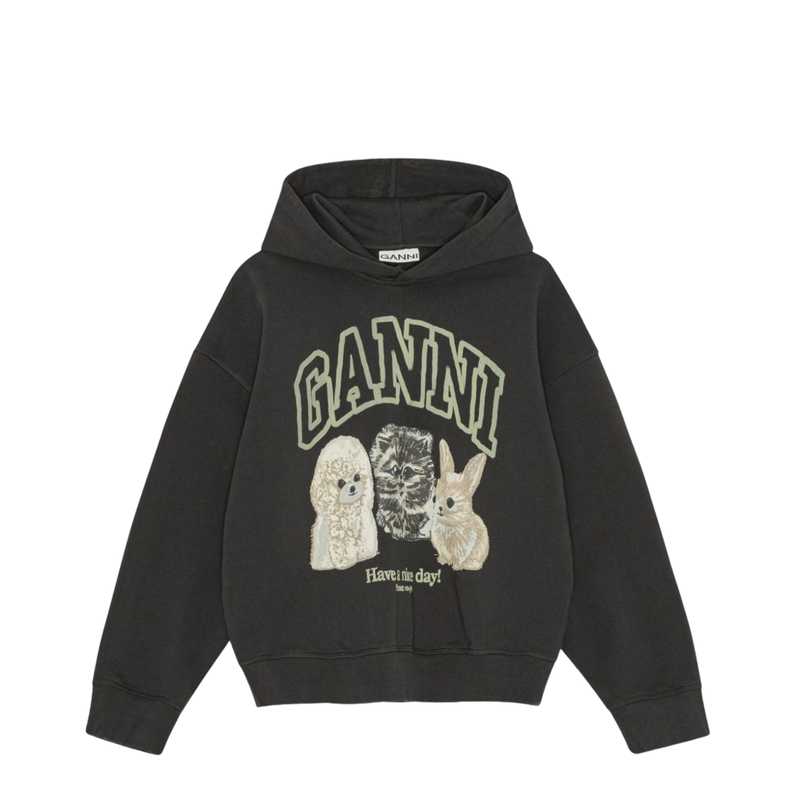Isoli Oversize Animals Crop Hoodie